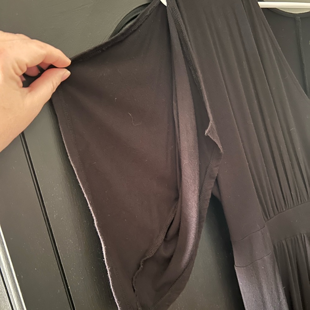 Isabel Maternity long black dress
